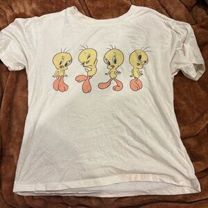 Love Tribe White Tweety Bird Tee